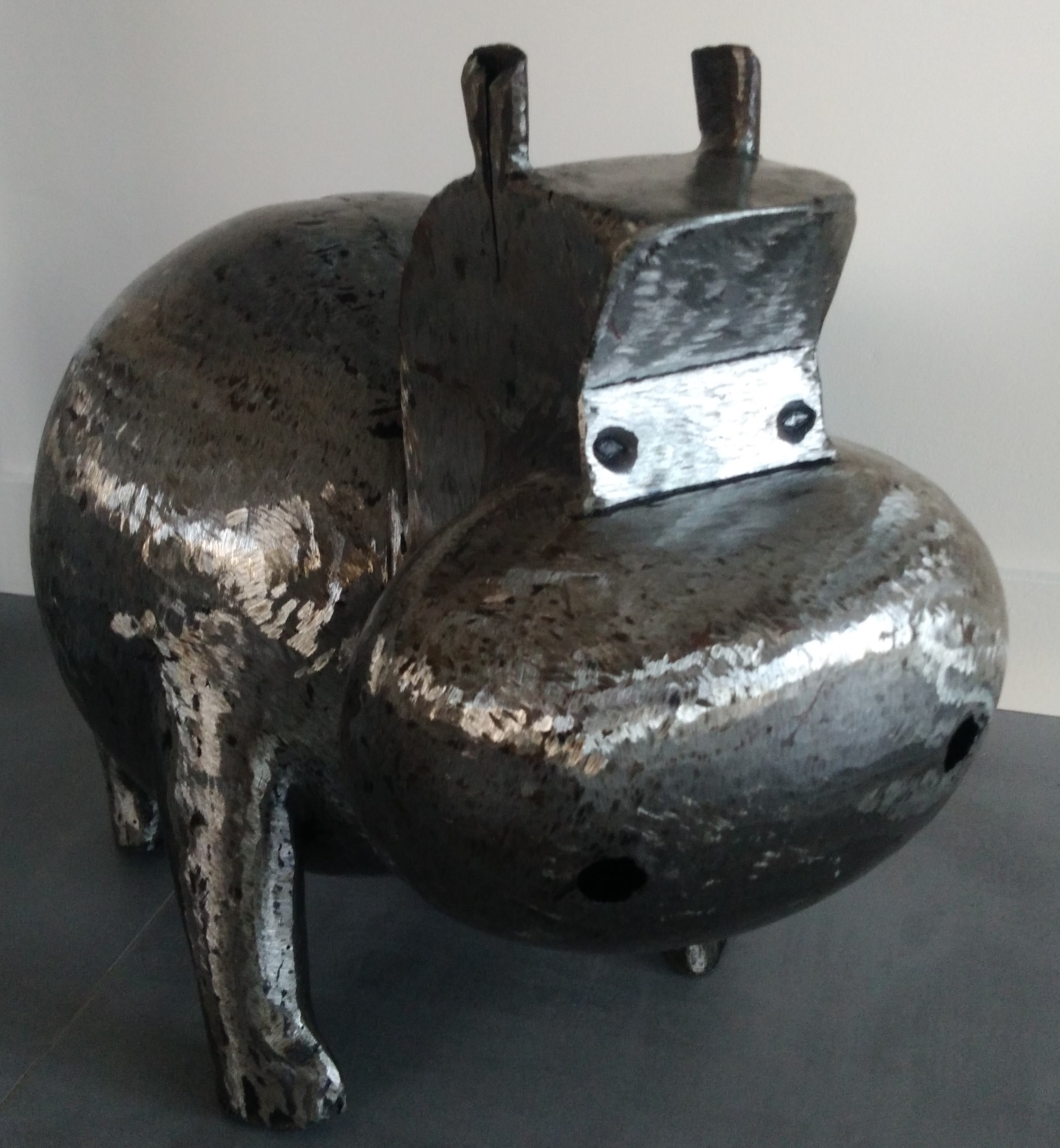 hippopotame en fer forgé taille xl wolof art design